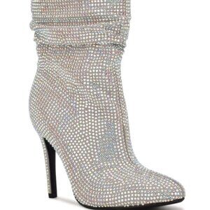 Nine West Dazzle 2 Womens Glass Ankle Boots - Size 7.5